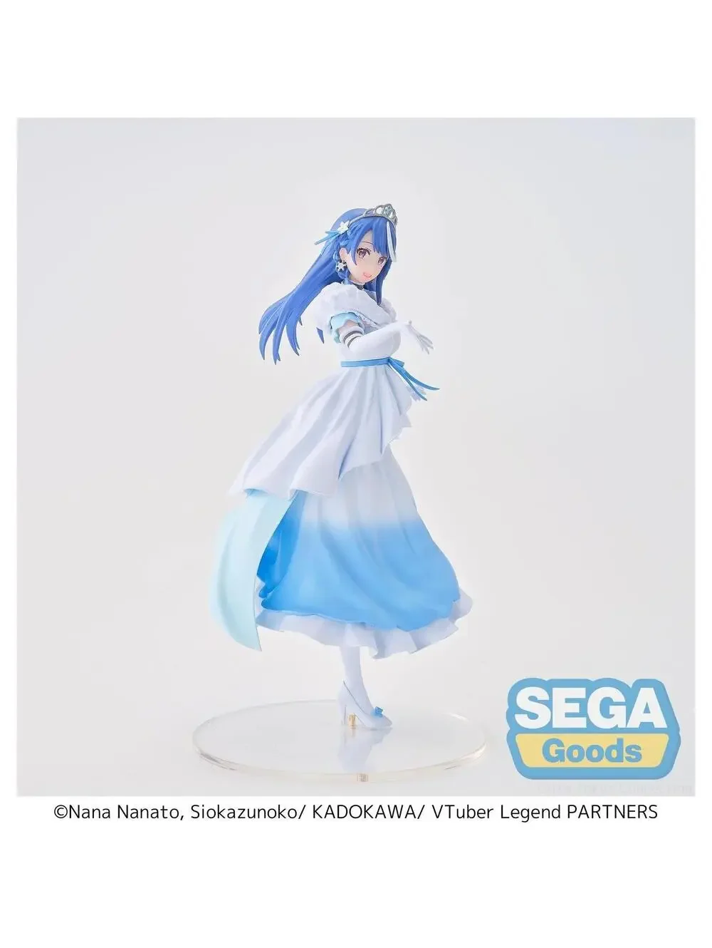 Sega VTuber Legend Awayuki Kokorone Figure Blue White NIB Ombre Dress US Seller
